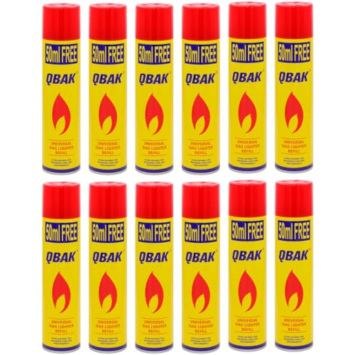 Gas para Mecheros 300 ml con 5 Adaptadores para Recargar Encendedores y Mecheros