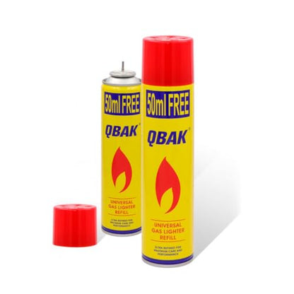 Gas para Mecheros 300 ml con 5 Adaptadores para Recargar Encendedores y Mecheros