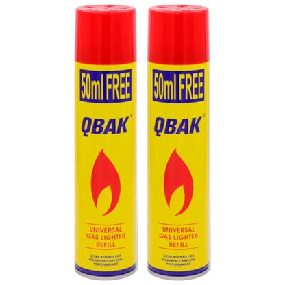 Gas para Mecheros 300 ml con 5 Adaptadores para Recargar Encendedores y Mecheros