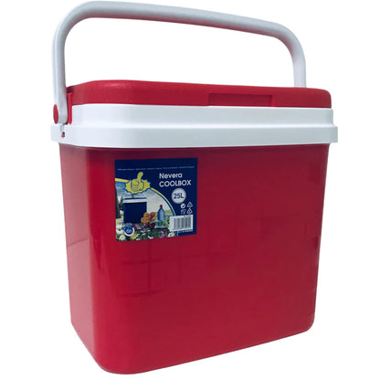 Nevera Portátil Térmica, Rojo y Blanco