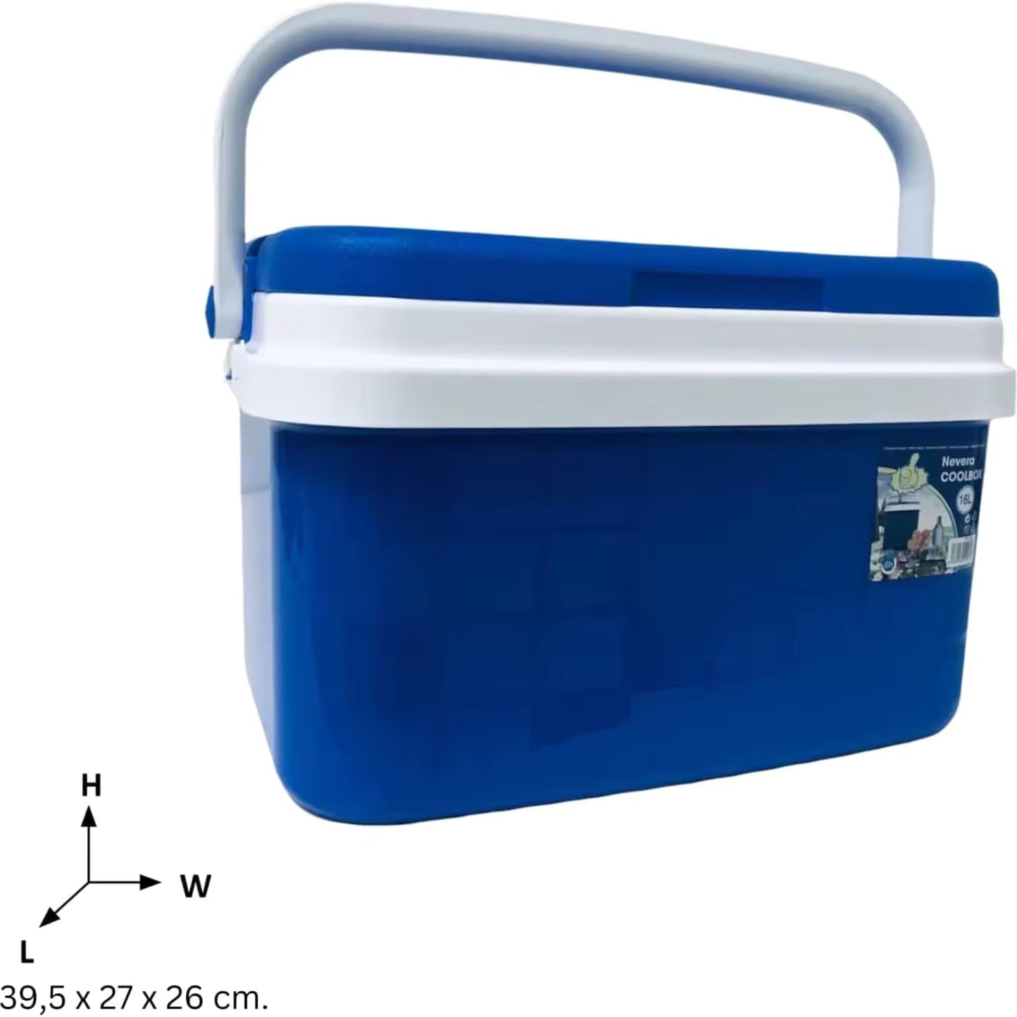Nevera Portátil Térmica, Azul y Blanco