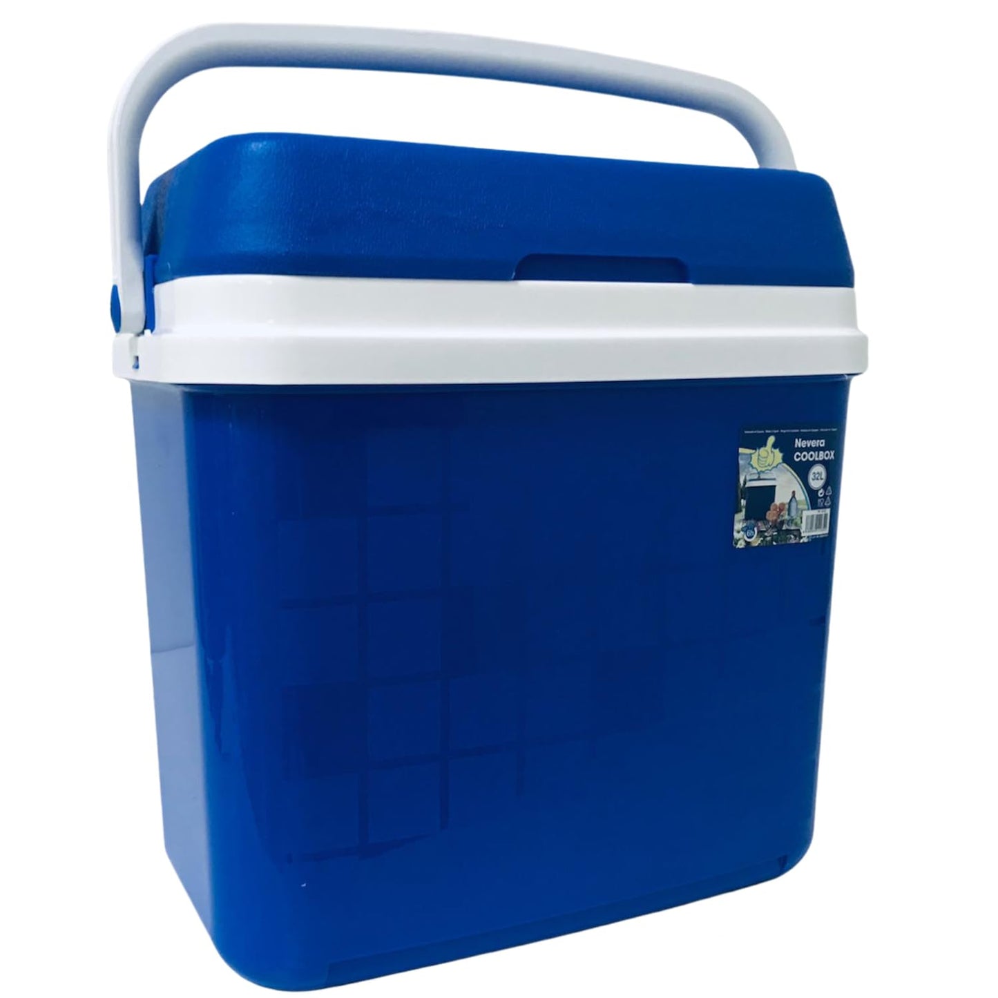 Nevera Portátil Térmica, Azul y Blanco