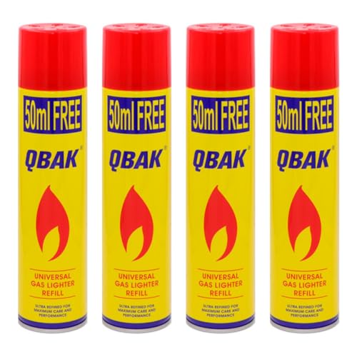 Gas para Mecheros 300 ml con 5 Adaptadores para Recargar Encendedores y Mecheros