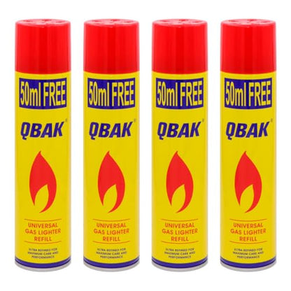 Gas para Mecheros 300 ml con 5 Adaptadores para Recargar Encendedores y Mecheros