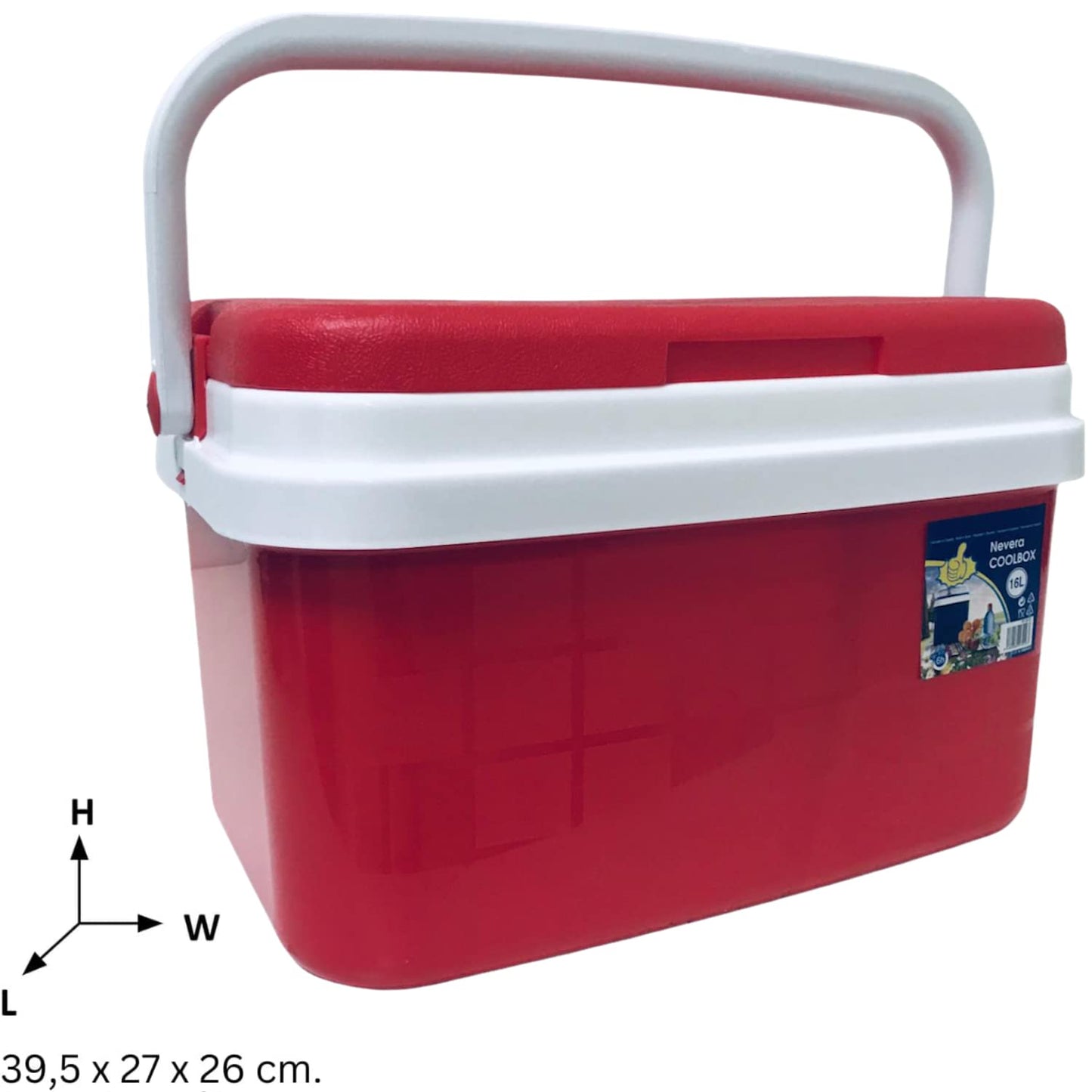 Nevera Portátil Térmica, Rojo y Blanco