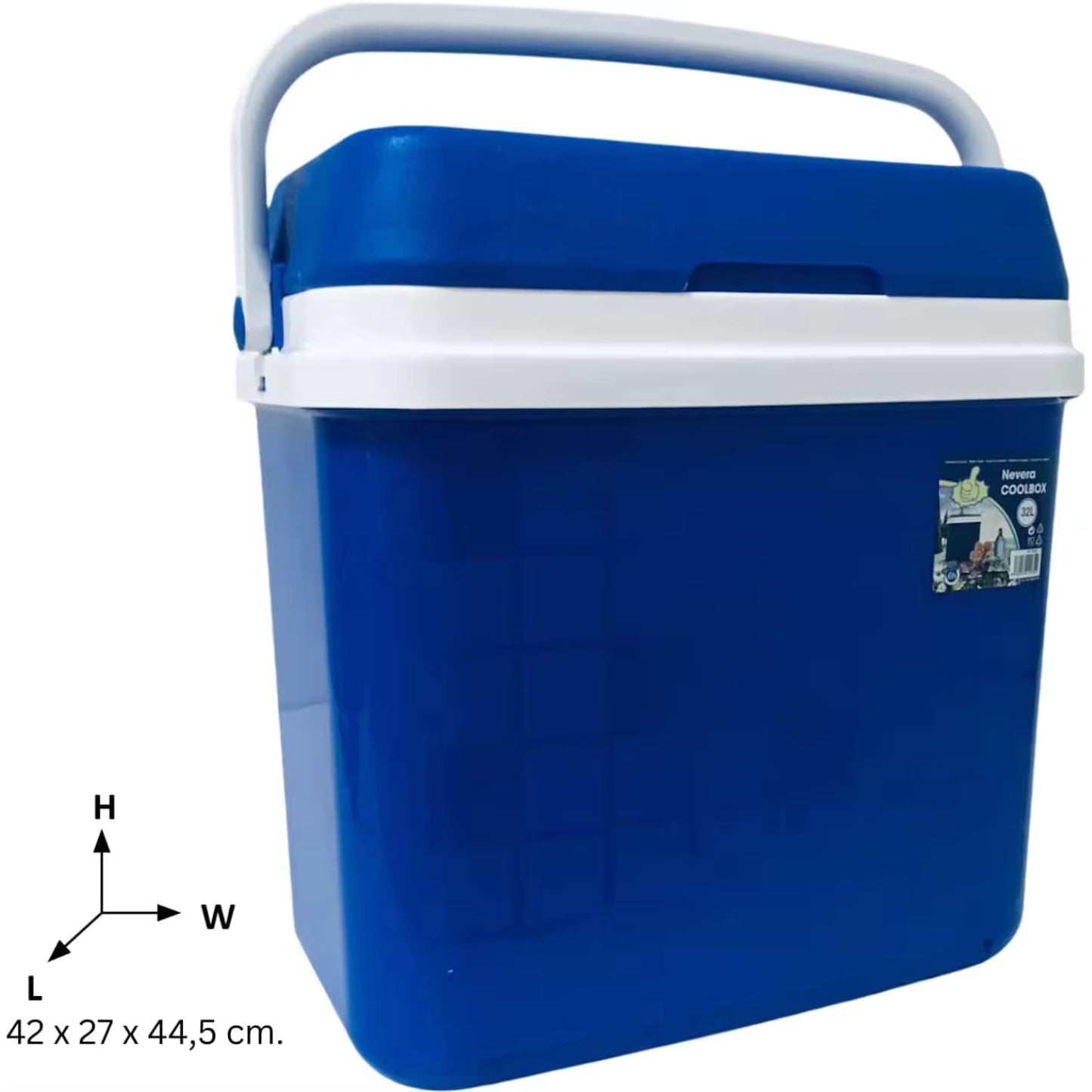 Nevera Portátil Térmica, Azul y Blanco
