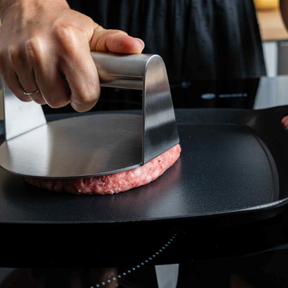 Prensa de Hamburguesas de Acero Inoxidable 14 cm