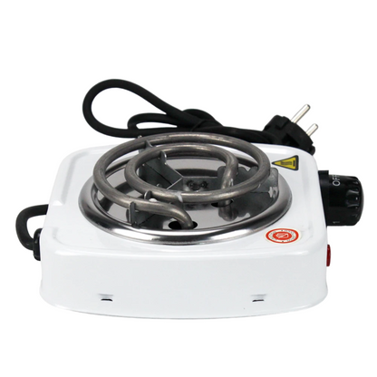 KROWN - Hornillo Eléctrico Portátil de 500W, Encendedor de Carbón para Cachimba o Shisha, Antiadherente Esmaltado de Acero Inoxidable