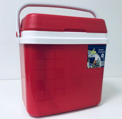 Nevera Portátil Térmica, Rojo y Blanco