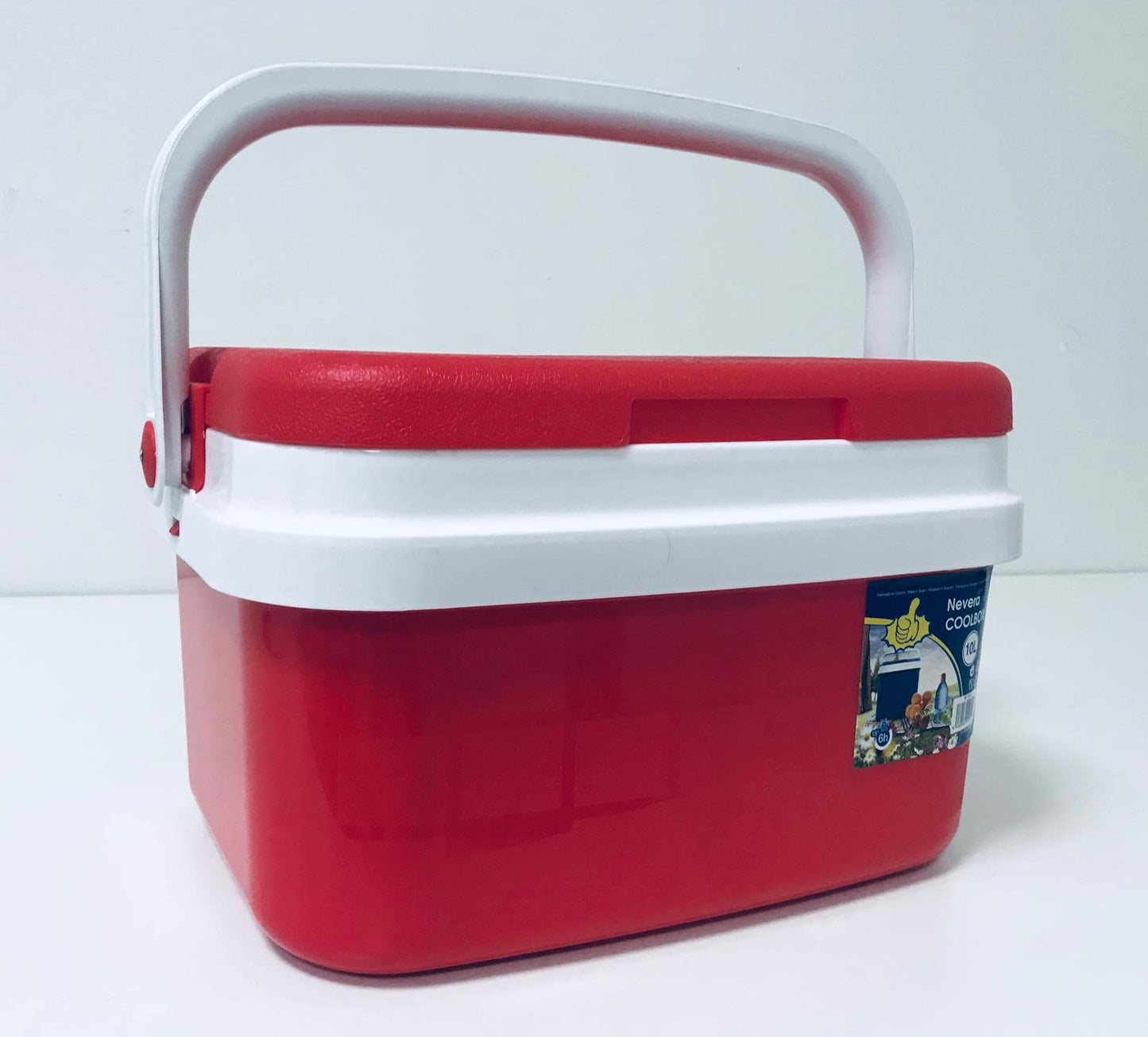Nevera Portátil Térmica, Rojo y Blanco